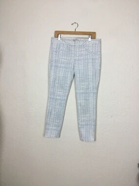 Cropped Light Blue & White Plaid Pants Gap Ultra women’s Pants Size 8 Cotton
